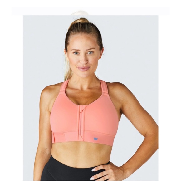 NWT she fit flex sports bra moisture wicking in the color watermelon sorbet 5Lux - Picture 2 of 12